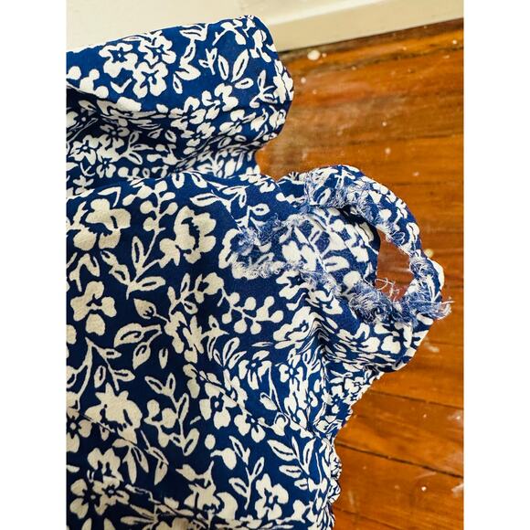 POLO RALPH LAUREN Blue Floral Print Slip Style Sleeveless A-Line Dress Size 4 - Picture 10 of 16